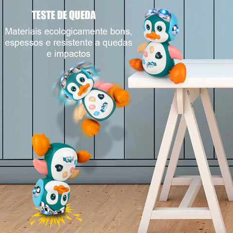 Pinguim Musical Rastejante - Brinquedo Interativo para Bebês